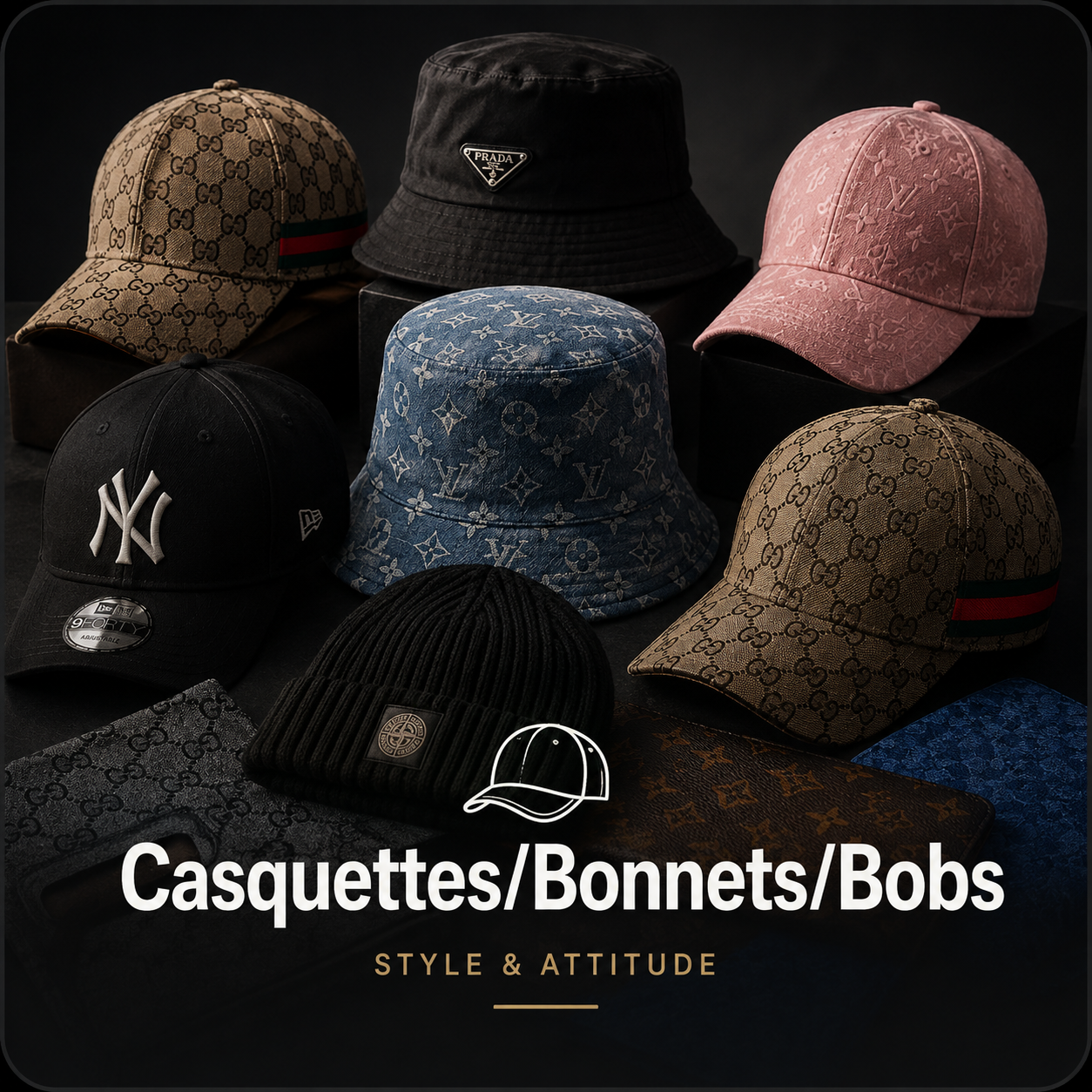 Casquettes/Bonnets/Bobs