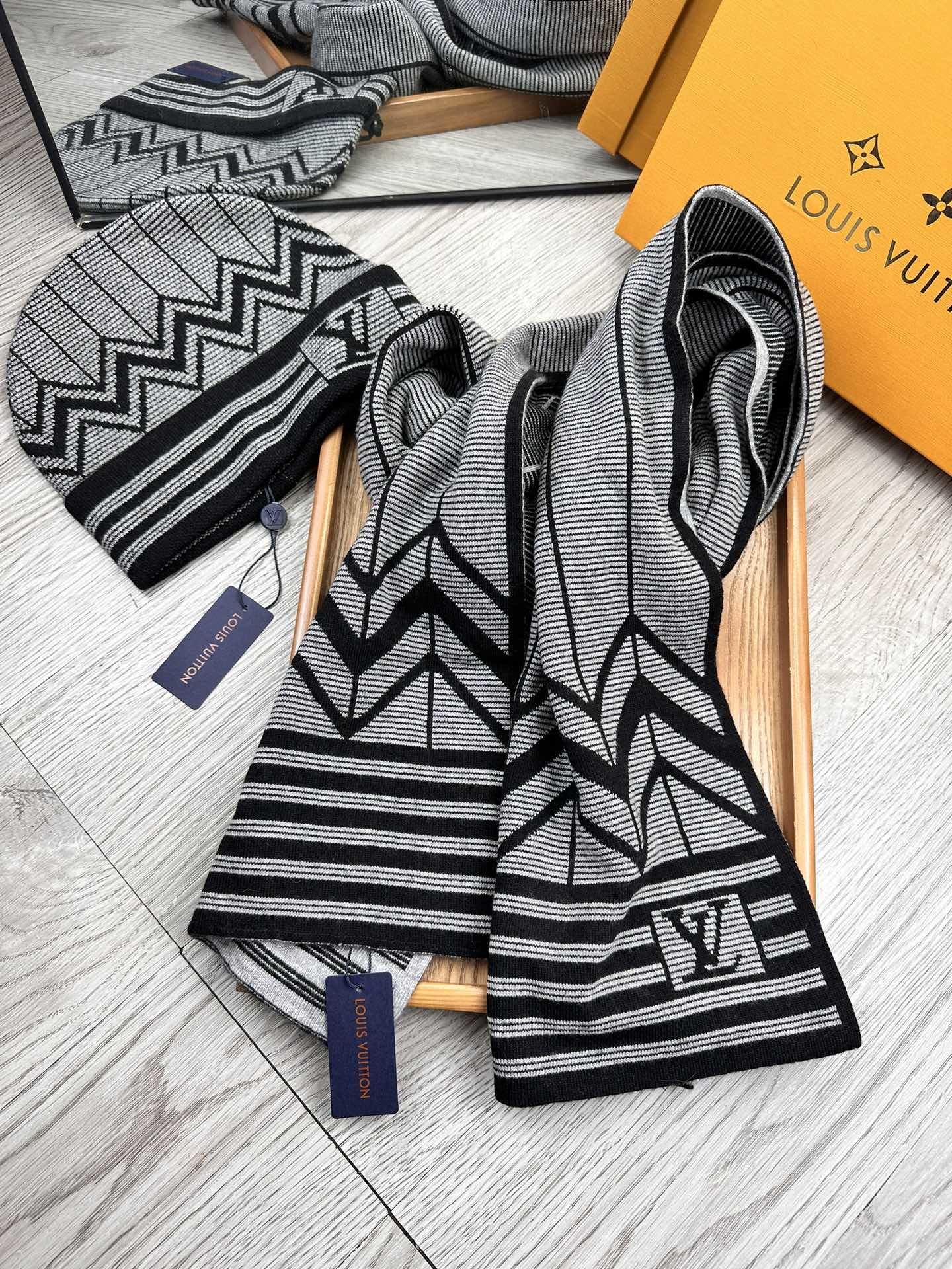 Bonnet + écharpe Louis Vuitton