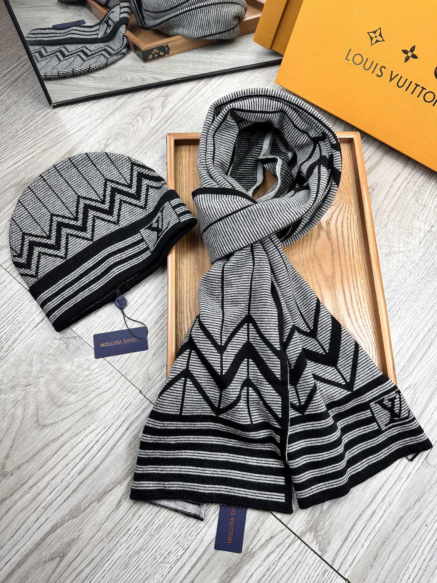 Bonnet + écharpe Louis Vuitton