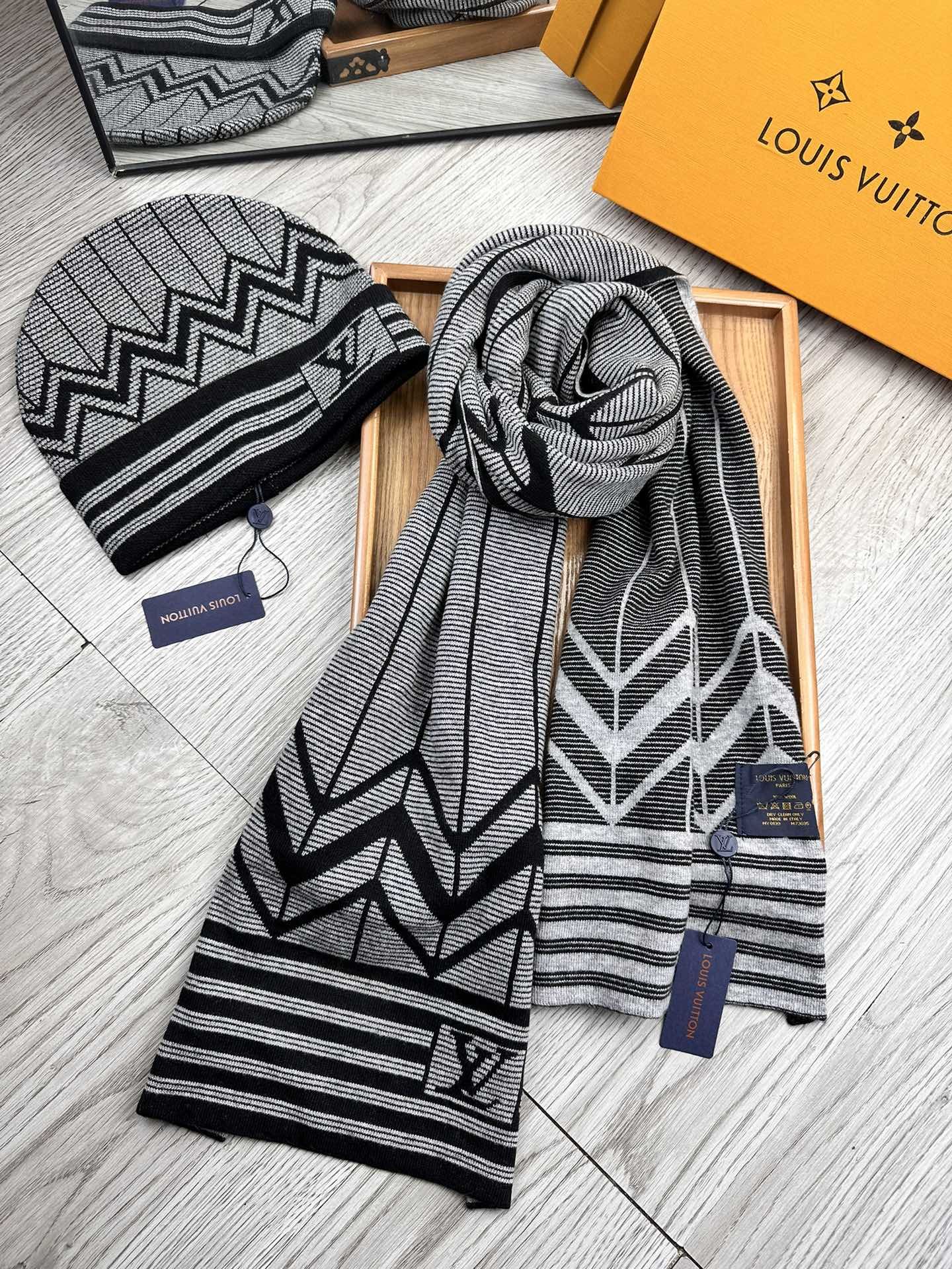 Bonnet + écharpe Louis Vuitton