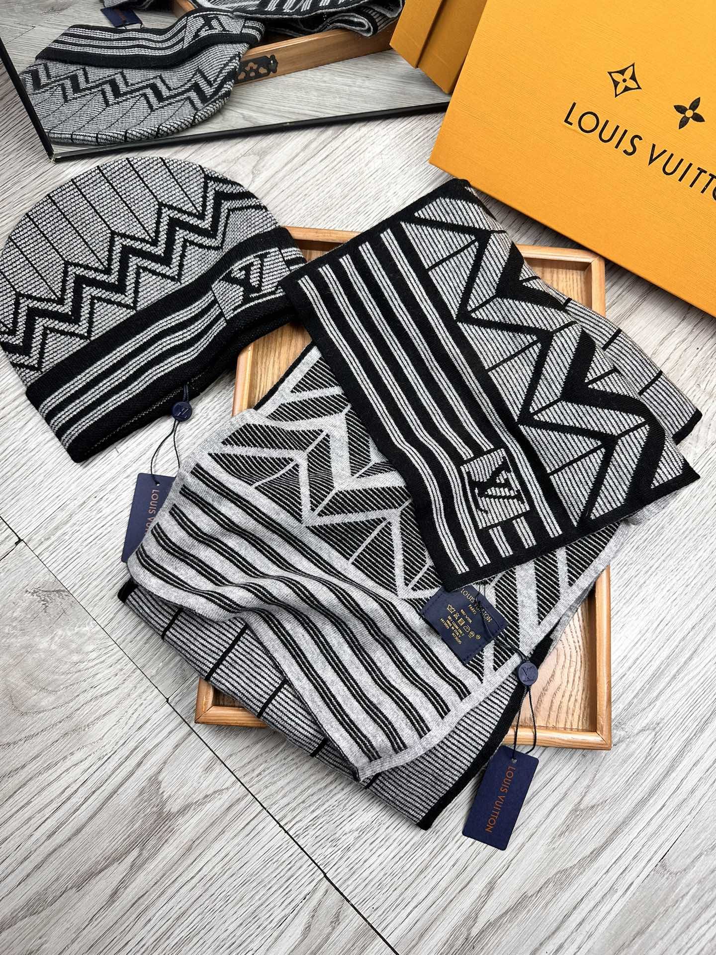 Bonnet + écharpe Louis Vuitton